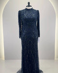 Robe de soirée Noura Bleu foncé