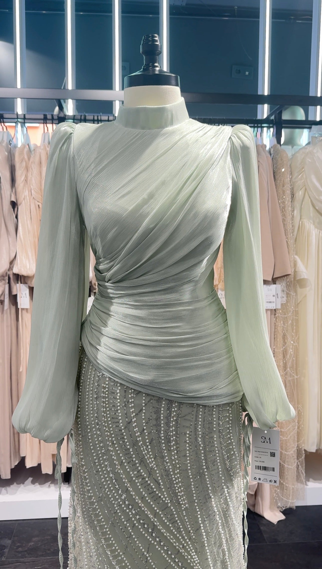 Robe de soirée Dian Menthe
