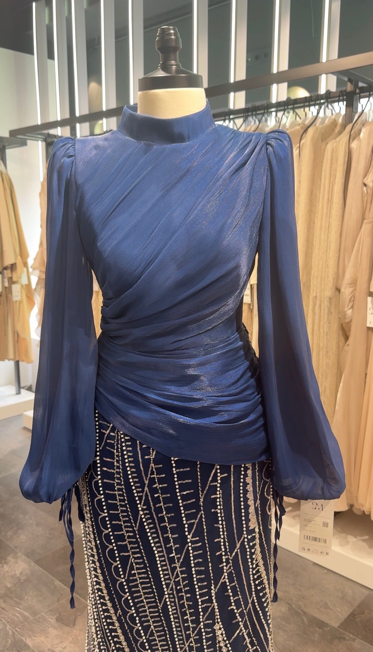 Robe de soirée Dian bleu foncé