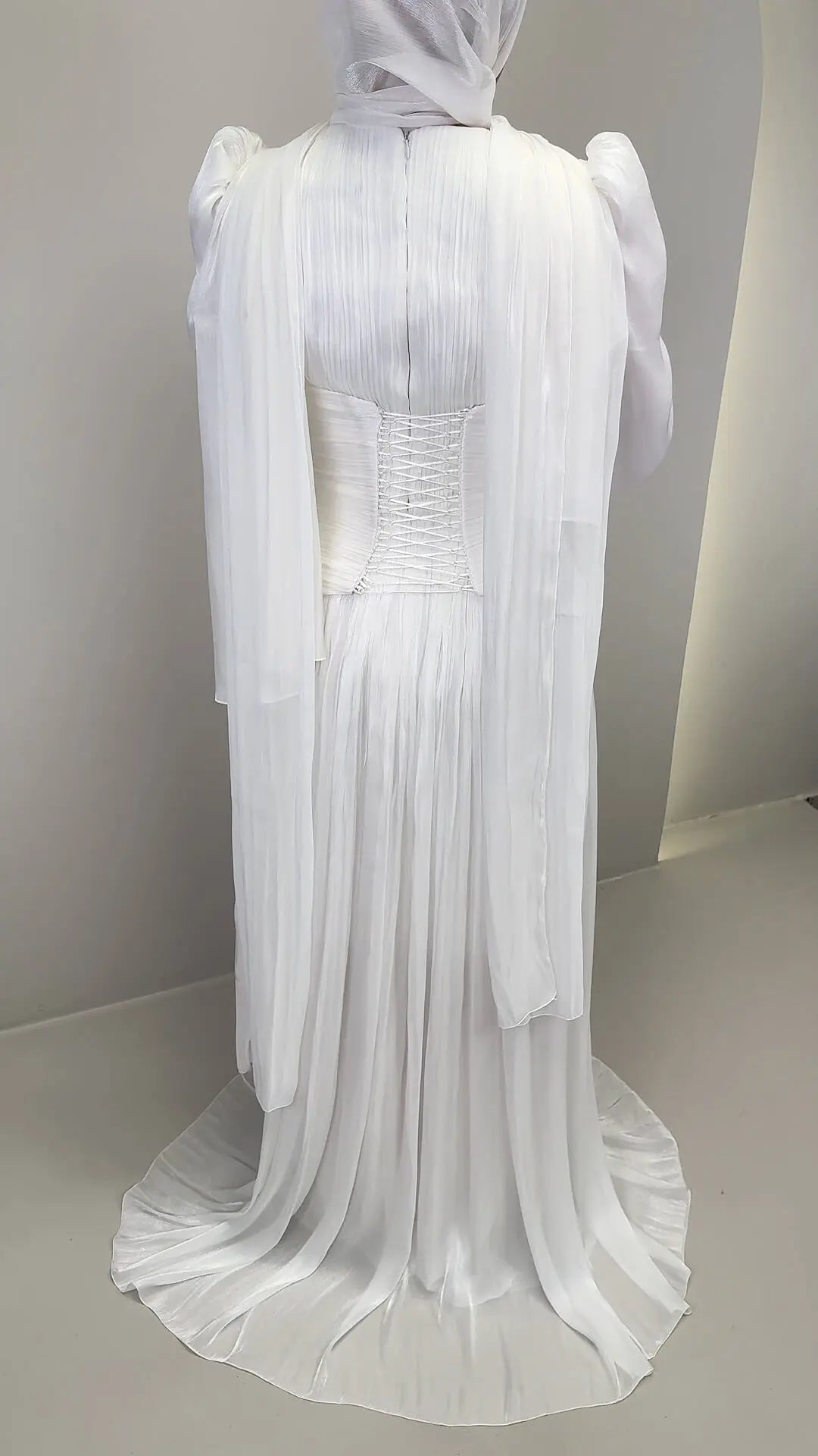 Estel Robe de Soirée avec Hijab Beige