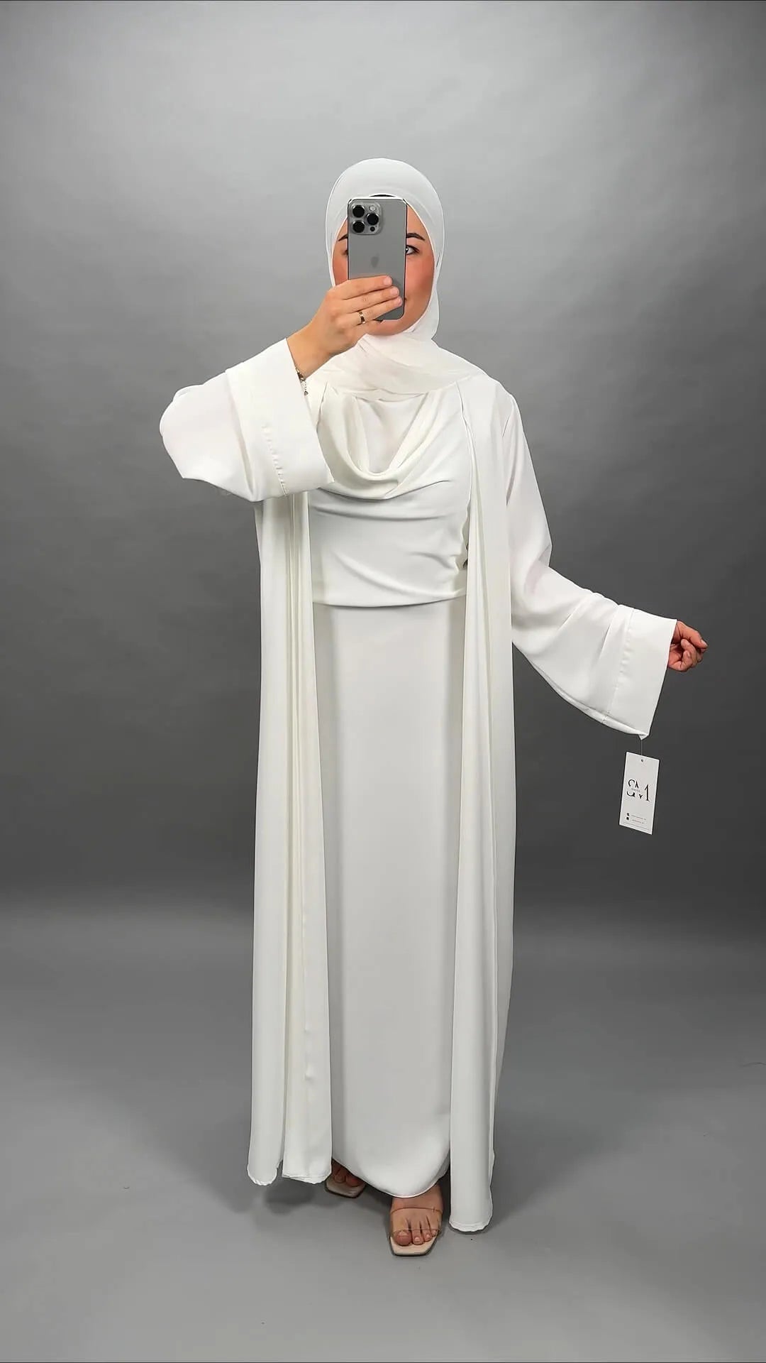 Sema Abaya Set Blanc