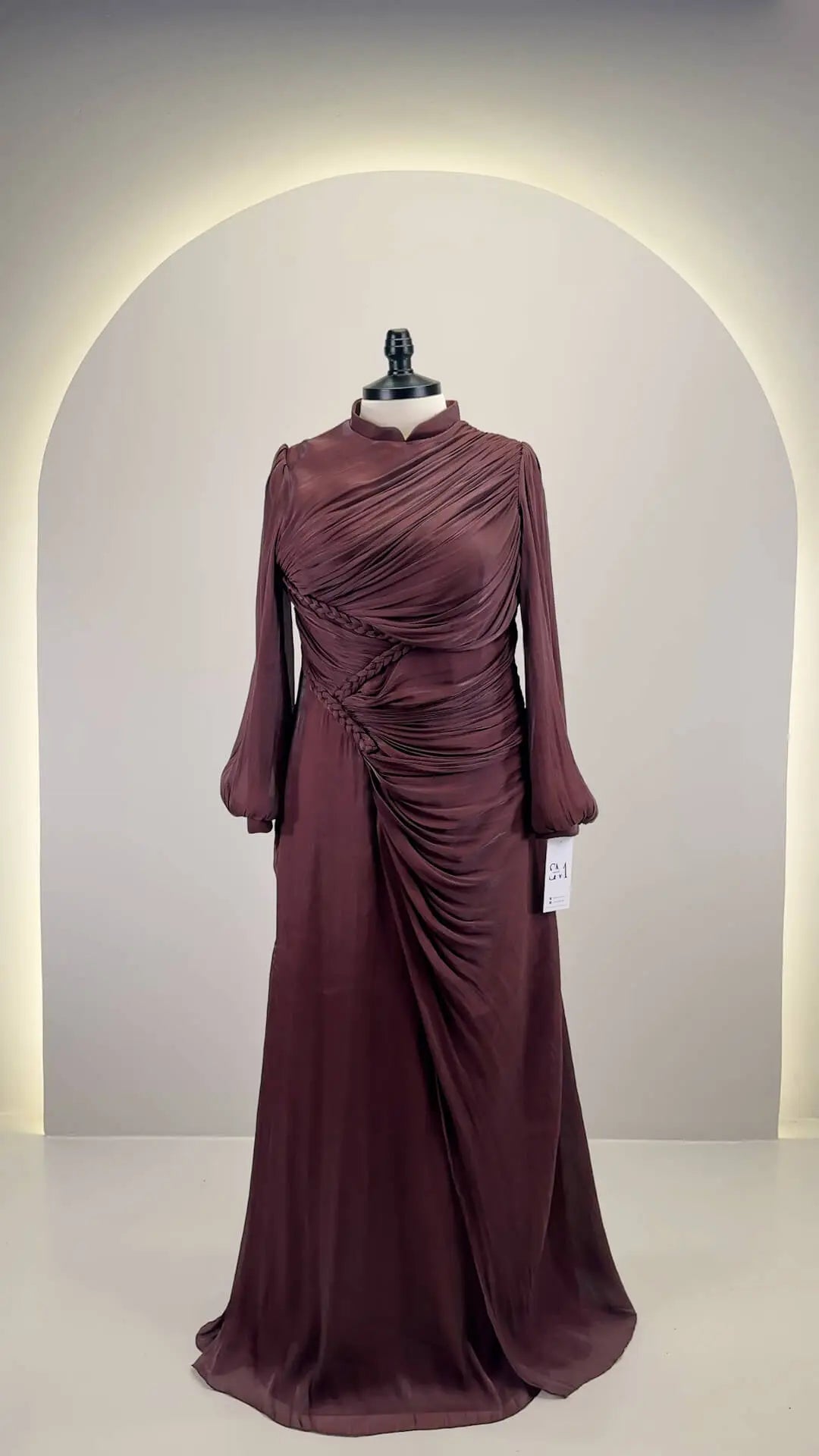 Robe de soirée Aray Marron