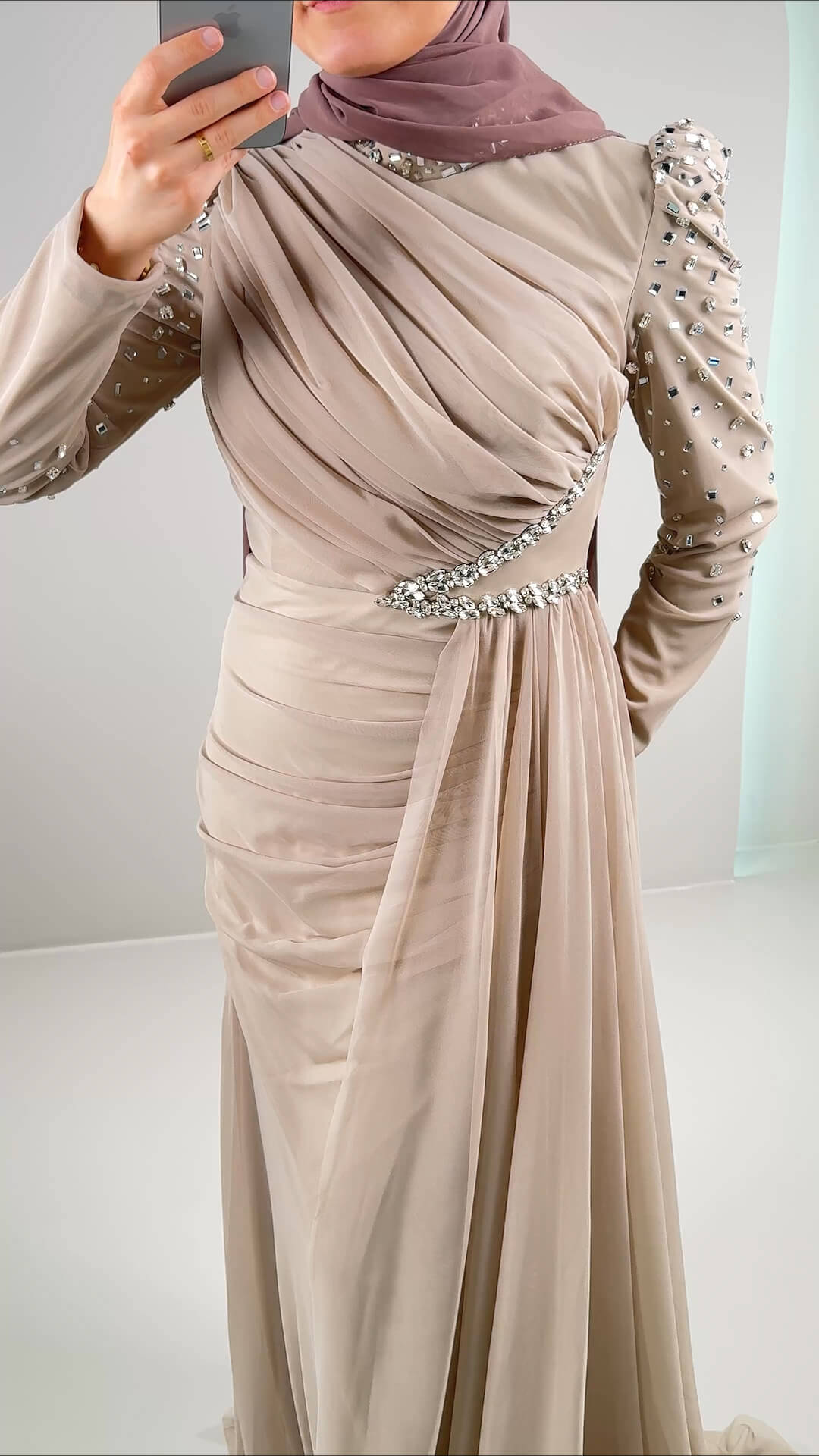 Efila Abendkleid Beige