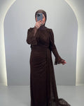 Robe de Soirée Eliza Marron
