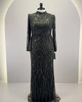 Robe de soirée Noura Khaki