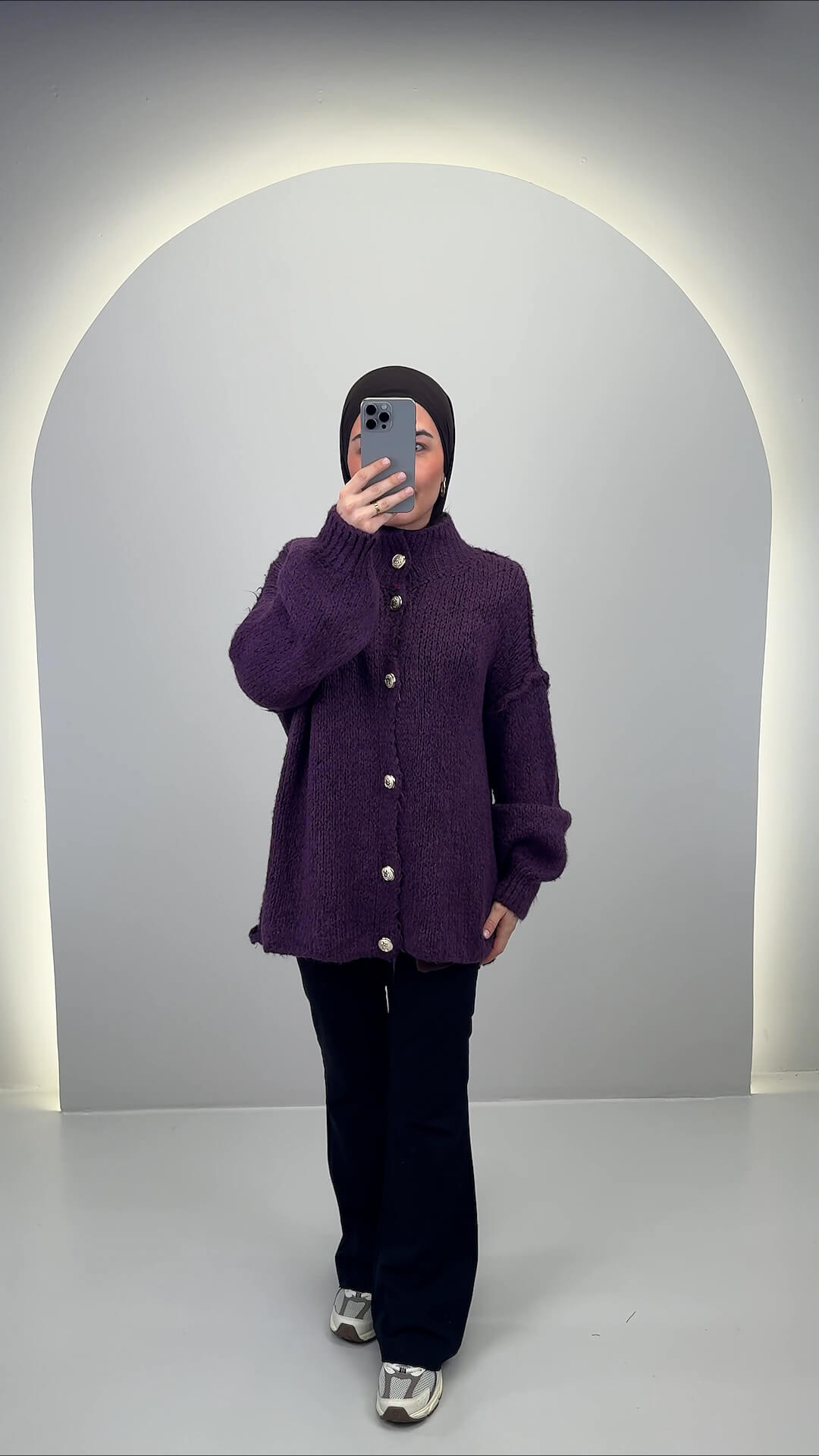 Efla Strickjacke Lila