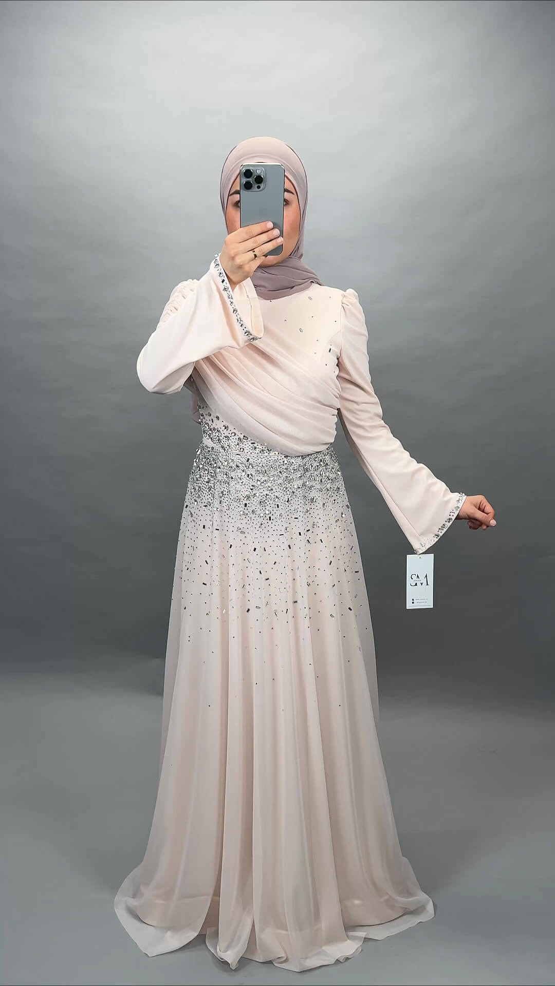 Melis robe de soirée rose