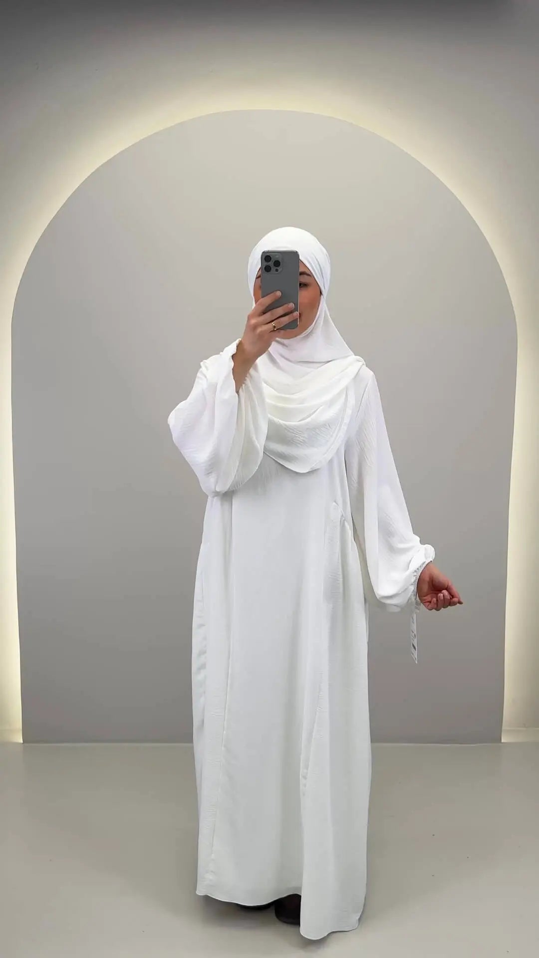 Misa Abaya Set with Khimar White
