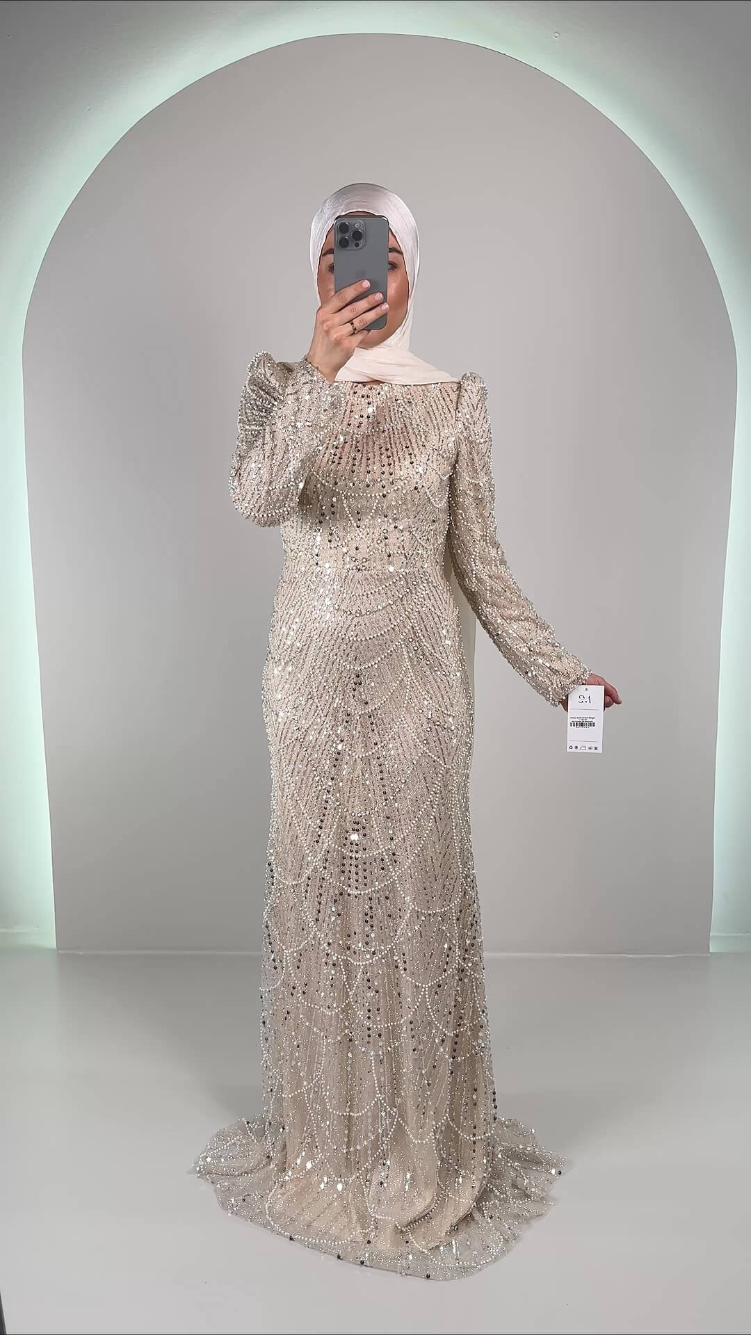 Milea Abendkleid Beige