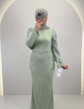 Robe de soirée Esmiya Menthe