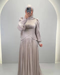 Estel Robe de Soirée avec Hijab Beige