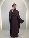 Robe de soirée Zerafin Marron 01