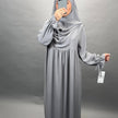 Ensemble Abaya Mila avec Khimar Gris