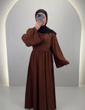 Robe de soirée Mima Marron 01