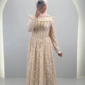 Robe de soirée Mina Beige