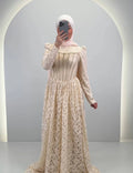 Robe de soirée Mina Beige