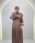 Estel Robe de Soirée avec Hijab Taupe