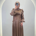 Estel Abendkleid mit HIJAB Taupe