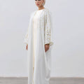 Hira Abaya exclusive Set Blanc