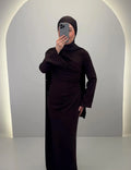 Robe de soirée Timia Marron
