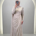 Robe de soirée Mireya Beige