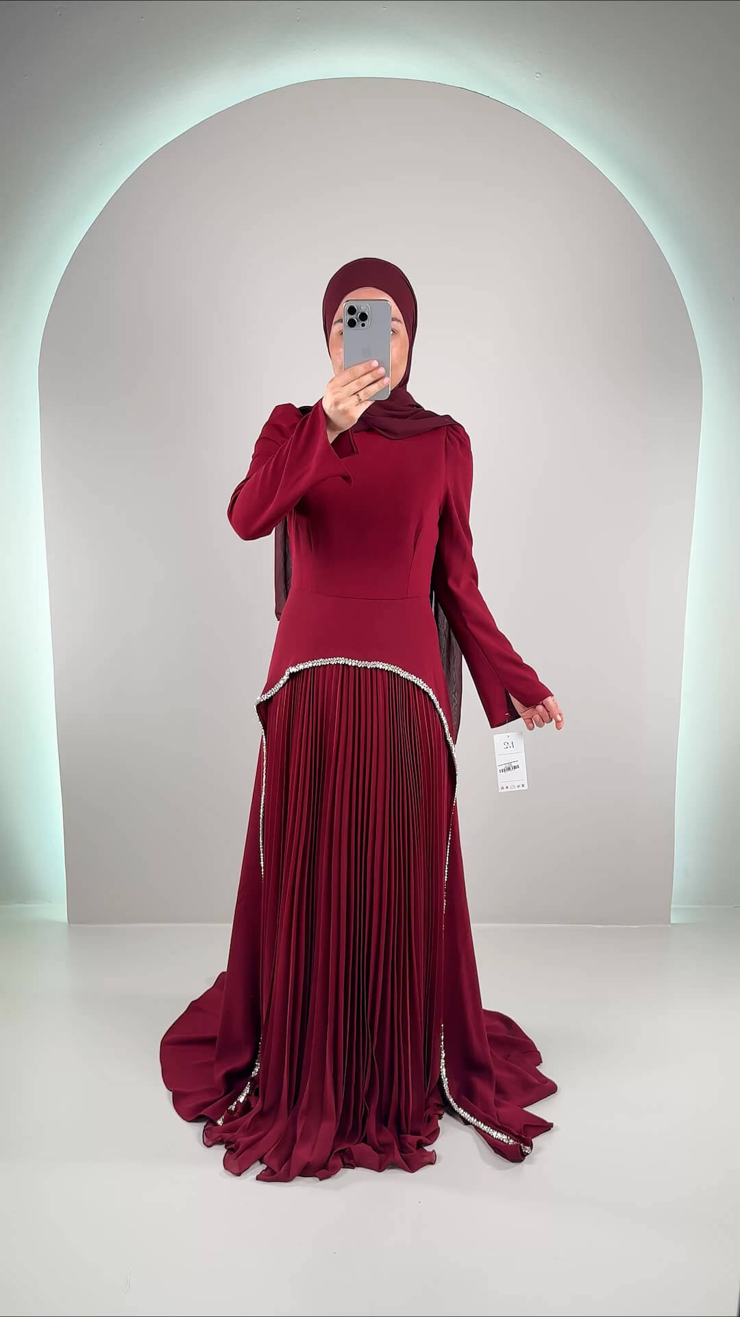 Nuray Abendkleid Bordo