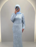 Robe de soirée Esmiya bleue