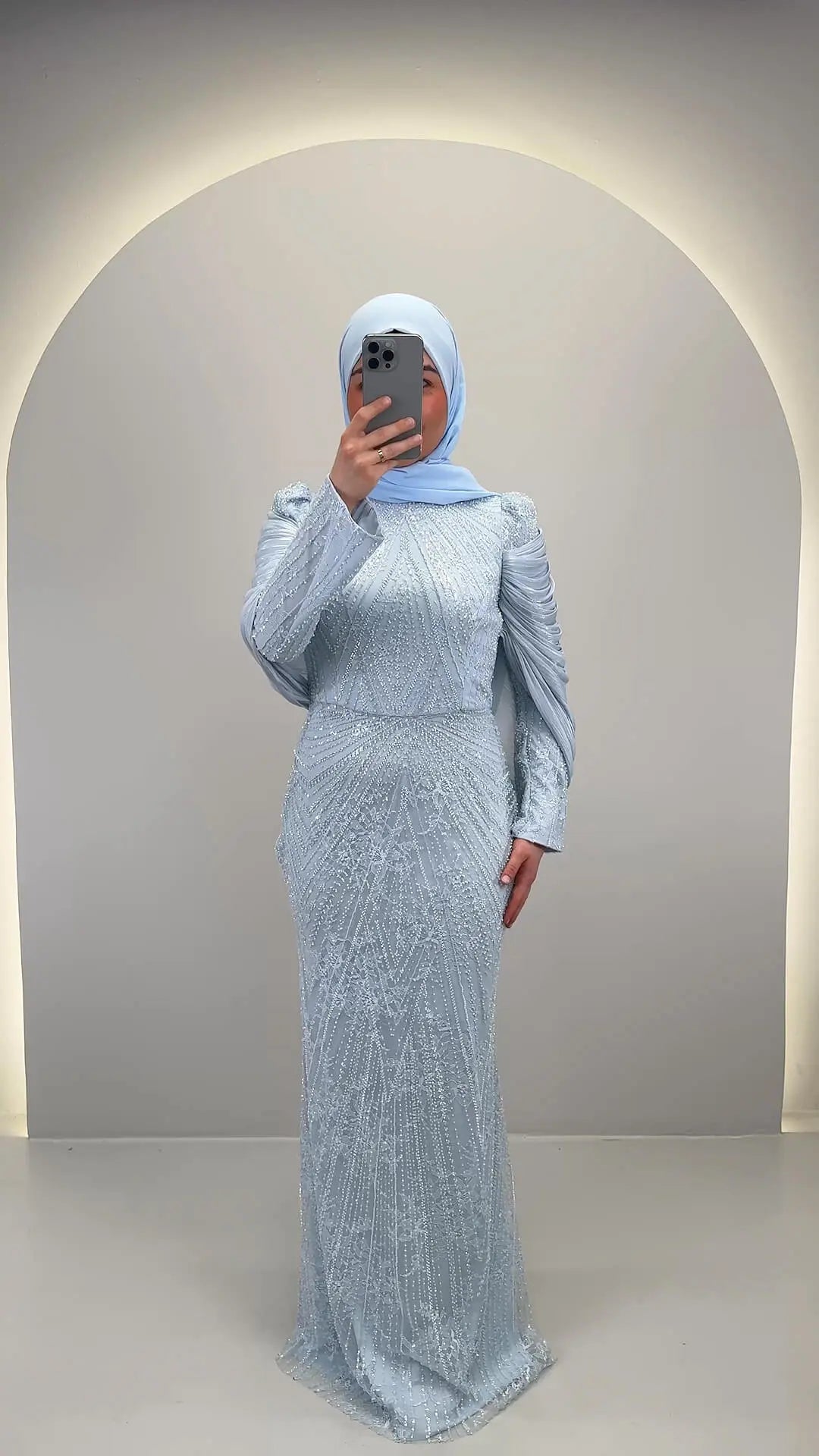 Robe de soirée Esmiya bleue
