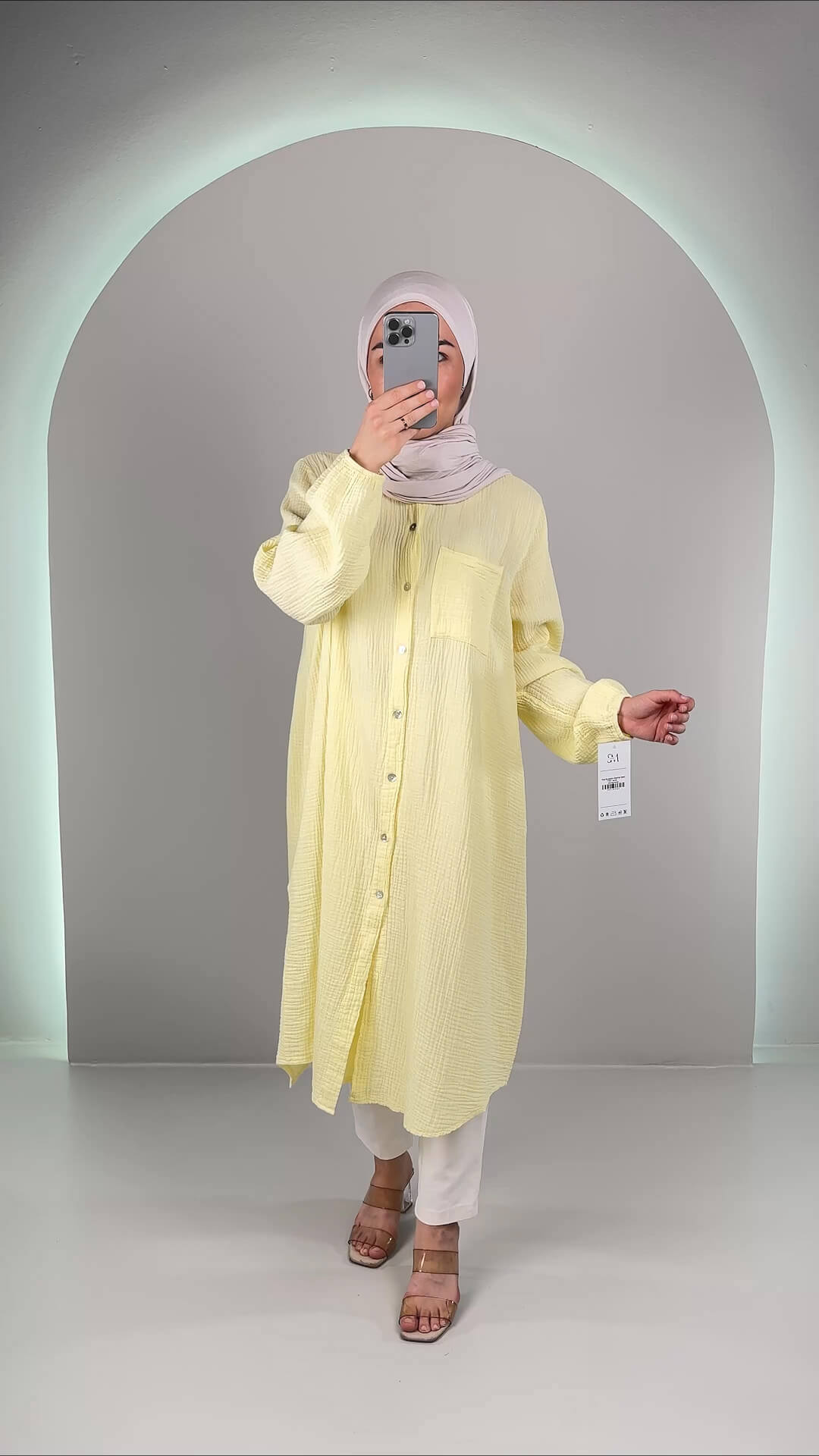 Yale Musselin Oberteil Gelb