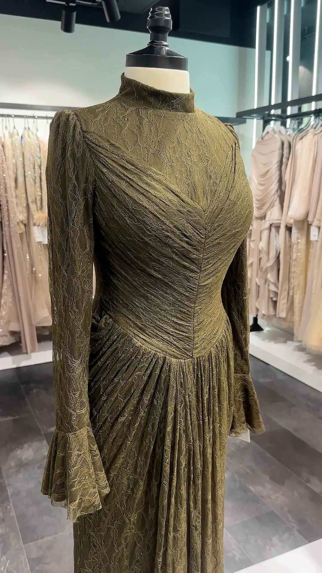 Robe de soirée Selin verte