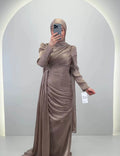 Robe de soirée Leyla Taupe