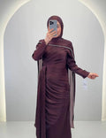 Robe de Soirée Leyla Marron