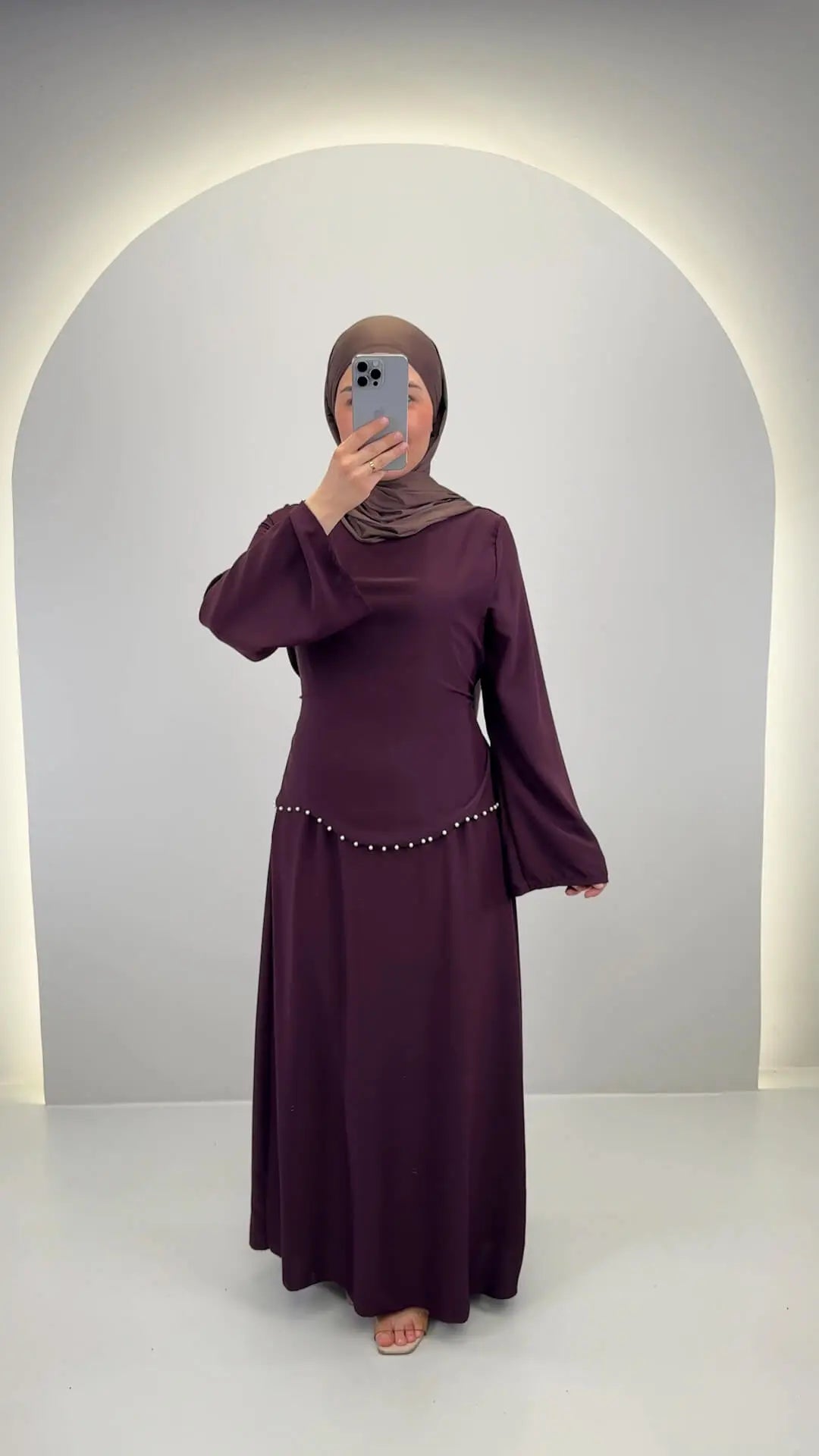 Aramiel Abendkleid Weinrot