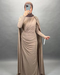 Robe de soirée Menisa Beige