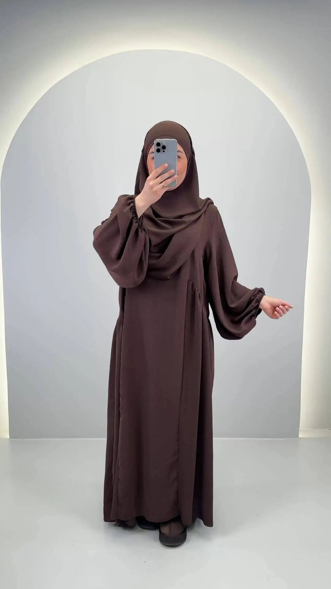 Misa Abaya Set mit Khimar Braun