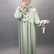 Ensemble Abaya Mila avec Khimar Menthe
