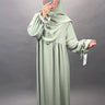Ensemble Abaya Mila avec Khimar Menthe