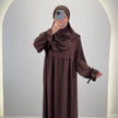 Ensemble Abaya Mila avec Khimar Marron