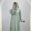 Hifaya Abaya Takım ve Khimar Mint