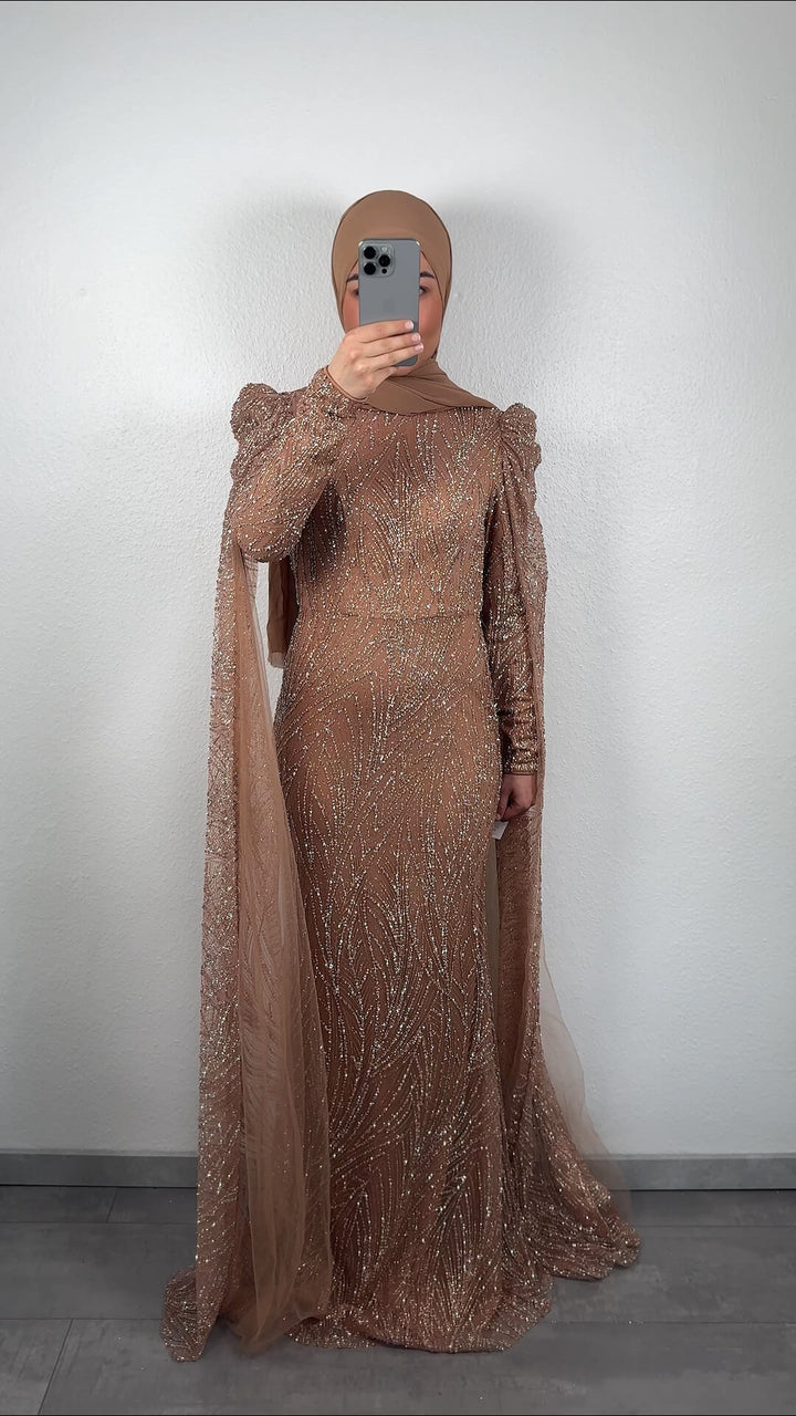 Elmas Abendkleid Bronze