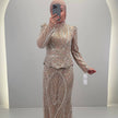 Robe de soirée Miyasa Beige 01