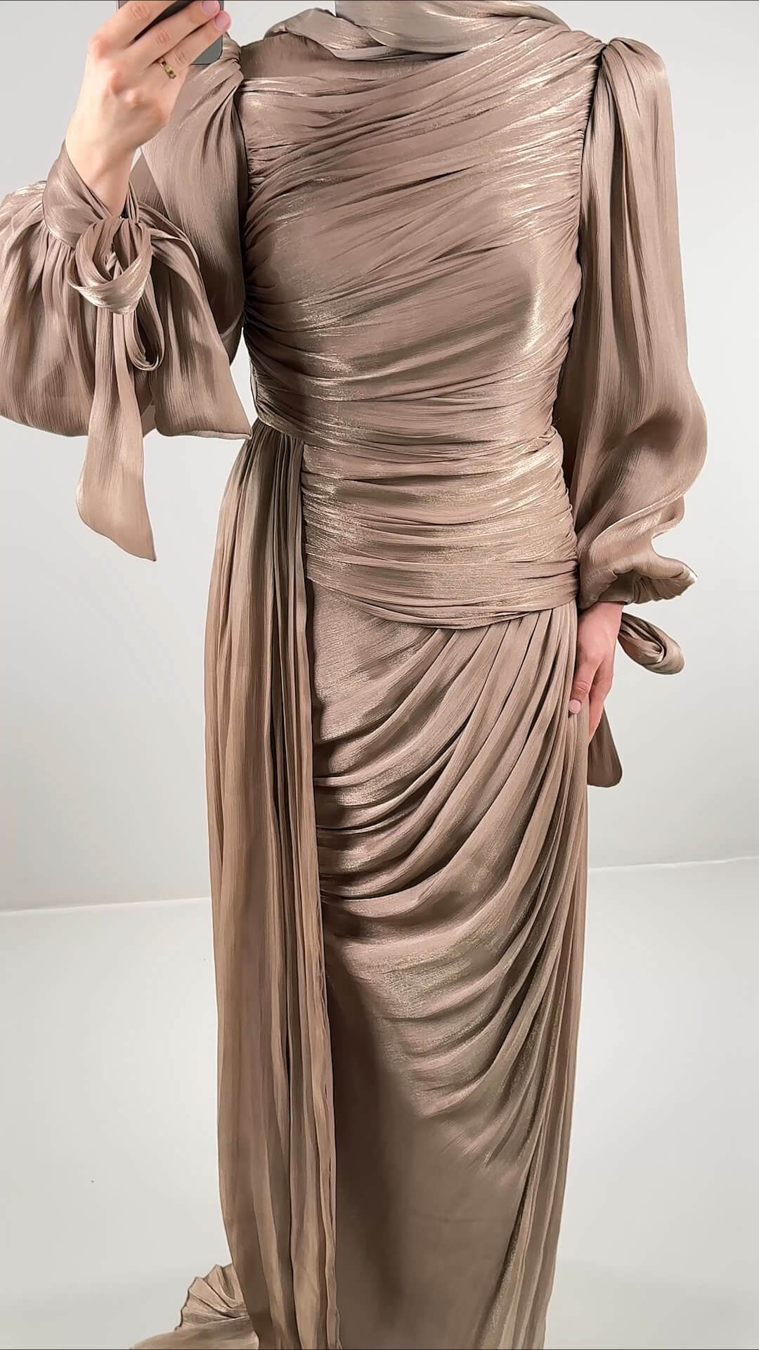 Dunja Abendkleid Taupe