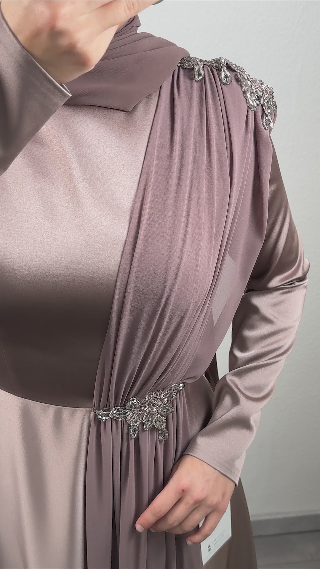 Fidela evening dress taupe