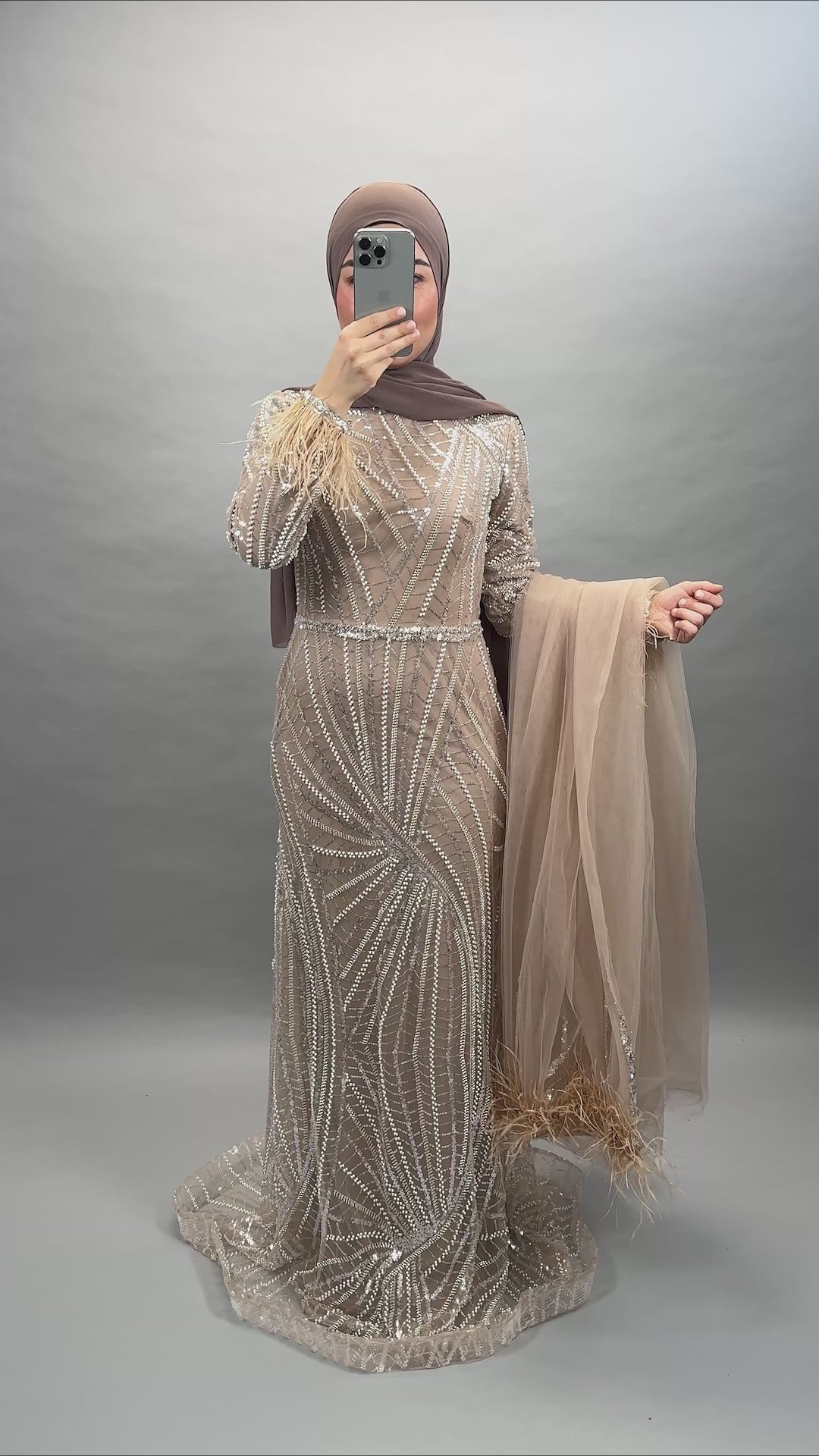 Zumra Exclusivité Robe De Soirée Beige