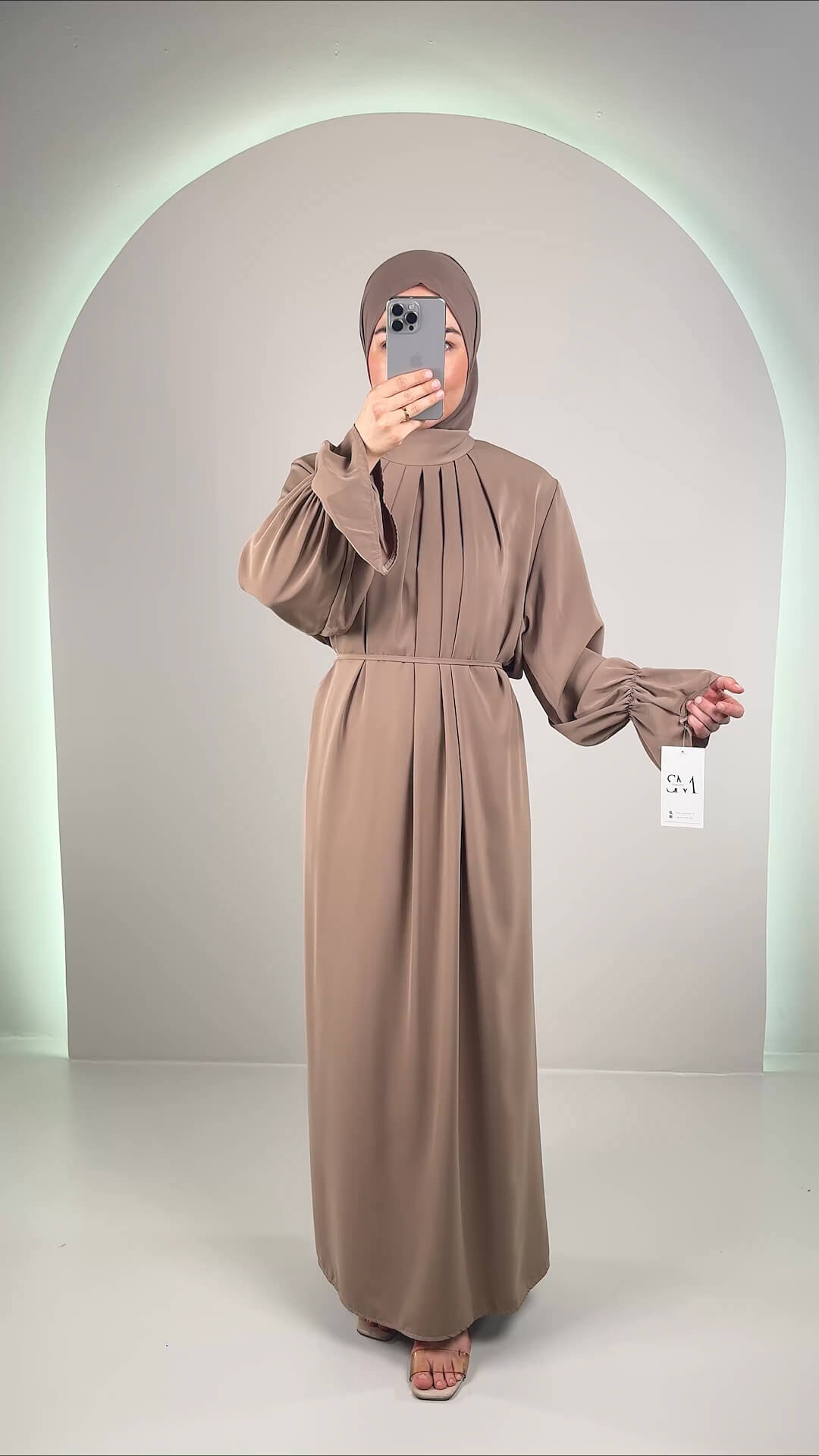 Riya Abendkleid Taupe