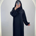 Hifaya Abaya Set Khimar ile Siyah