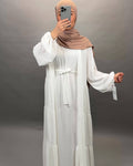 Senem Abaya blanc