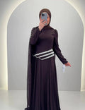 Robe de soirée Seyla Marron