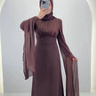 Robe de soirée Yarenay Marron