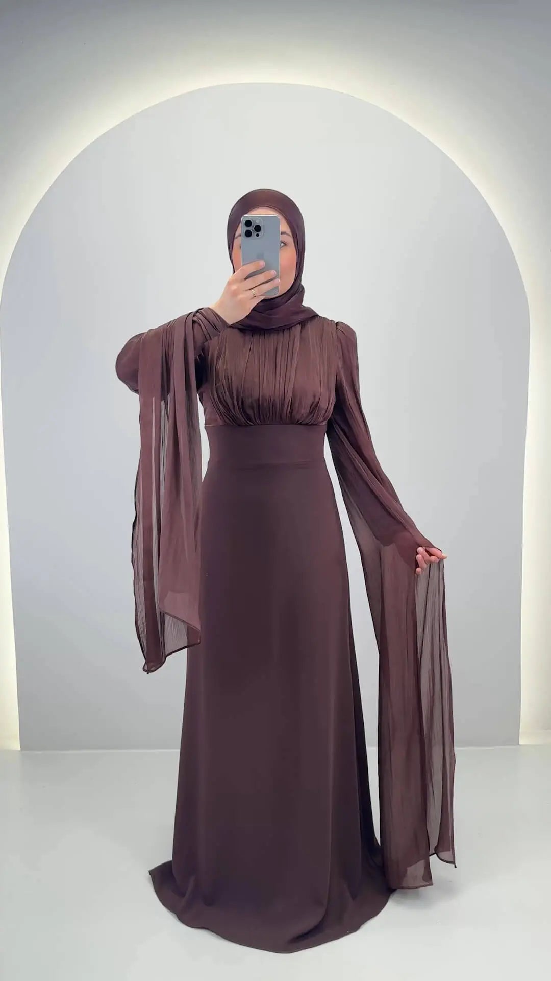 Yarenay evening dress brown